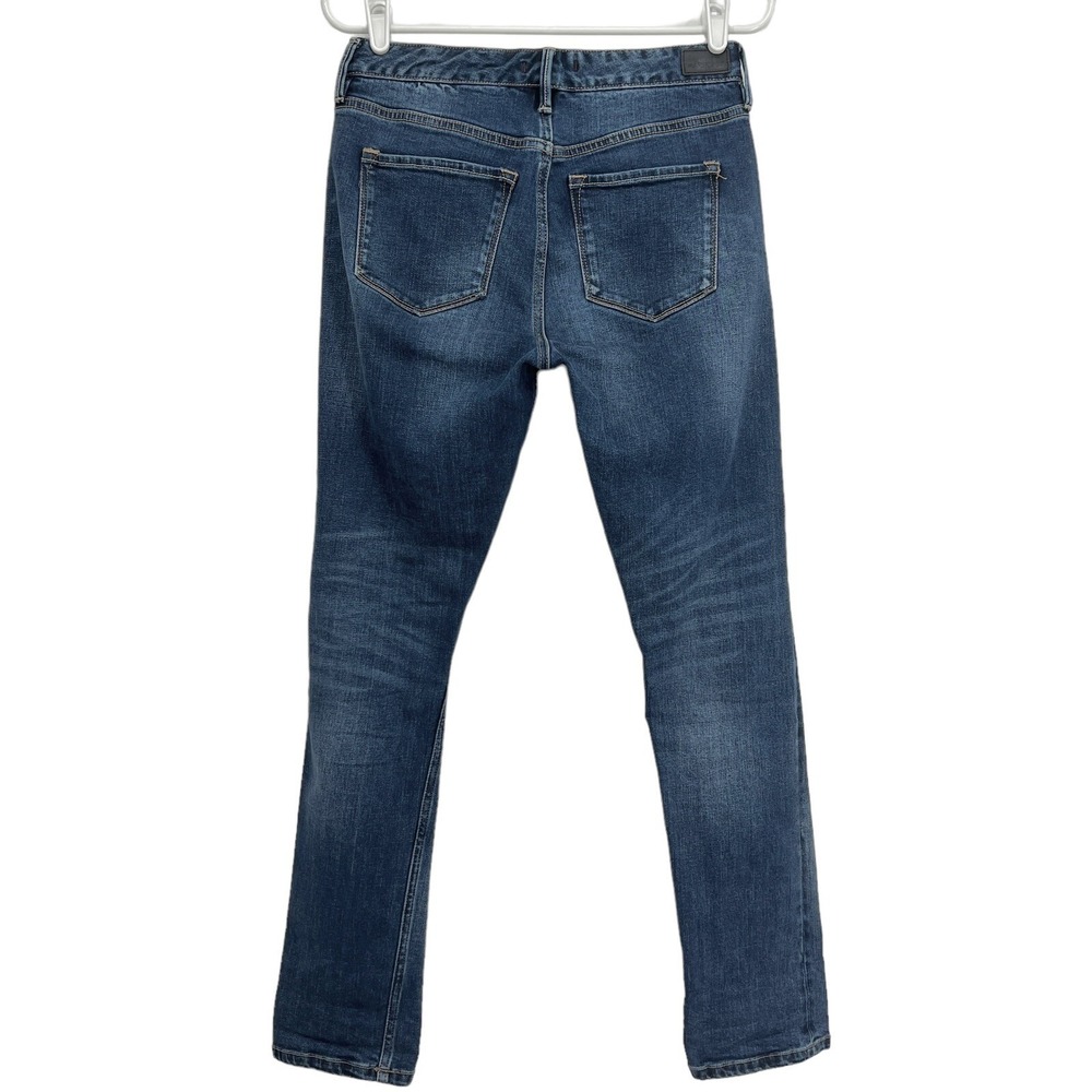 Dear John Women's Distressed Slim Leg Mid Rise Stretch Blue Denim Jeans Size 25 - Picture 2 of 9